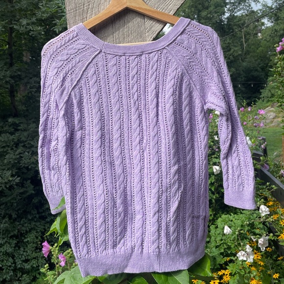 Lilac Cable Knit Sweater - Picture 4 of 4